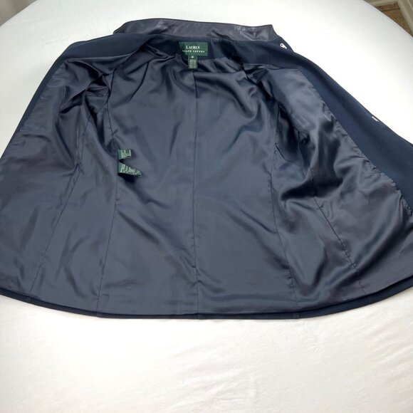 Lauren Ralph Lauren Womens Jacket Size 10 Four Pockets Toggle Closures Navy - Picture 9 of 16